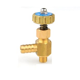 10mm Hose Barb x M10*1 Male Thread Angle Brass Needle Valve
