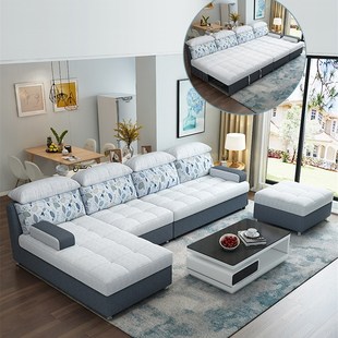 推拉沙发床两用可折叠小户型客厅折叠床经济型2米伸缩布艺沙发床