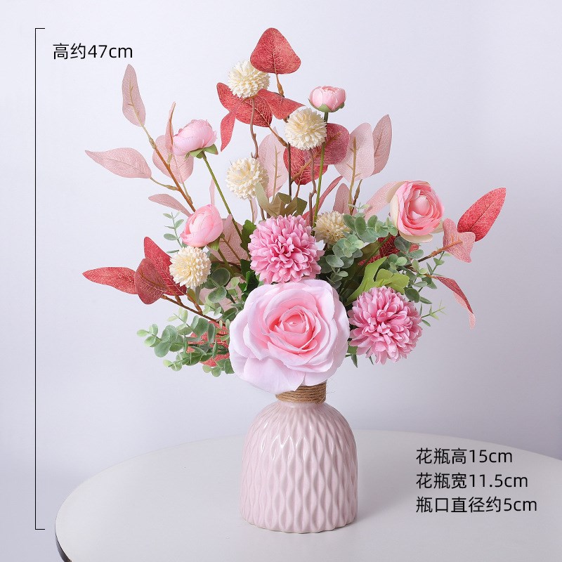 小清新仿真e植物盆栽室内客厅假花盆景发财树绿植田园电视柜台摆