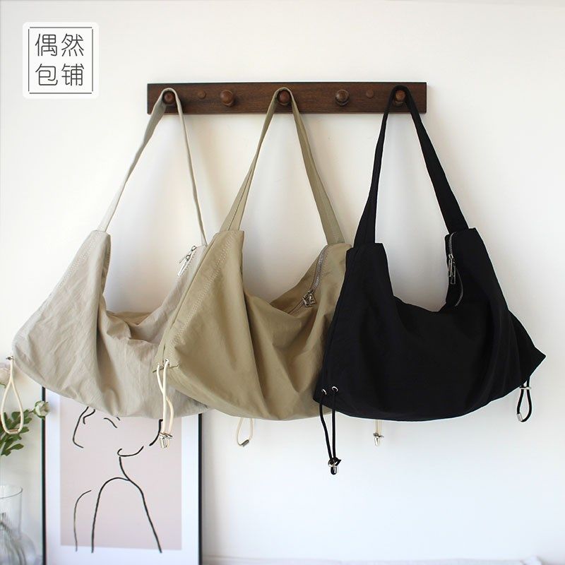 文艺女神 高级感小众大容量腋下包 秋冬韩系帆布通勤手提单肩女包