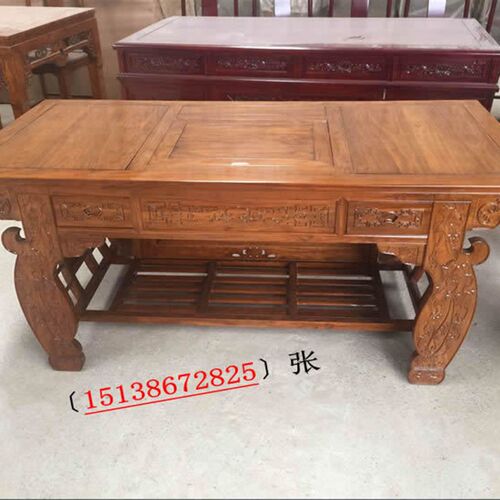 仿古全实木茶桌 茶几南榆木中式古典家具功夫餐桌茶桌椅组合现货
