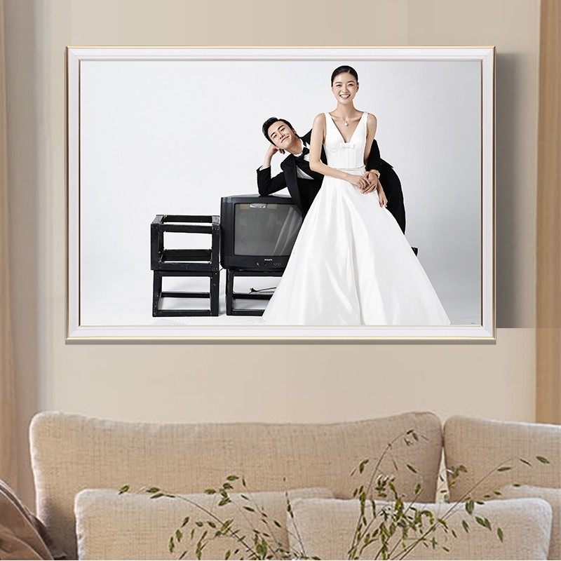 婚纱照相框ievuspvf洗放大墙定制结婚挂照片装裱寸36寸大尺全家福