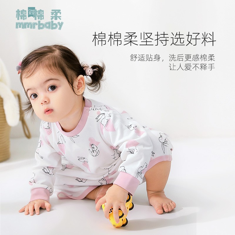 宝宝睡衣婴儿睡袍秋冬纯棉儿w童睡裙春秋薄款长男童女童连体暖气