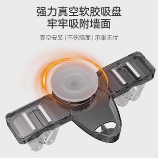 吸盘拖把夹挂钩家用免打孔壁挂式置物架卫生间浴室收纳上墙收新品