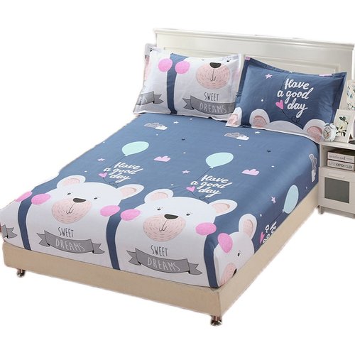 定做全棉床笠135x200x140学生宿舍纯棉床垫套三件套0.9/1/1.2x1.9