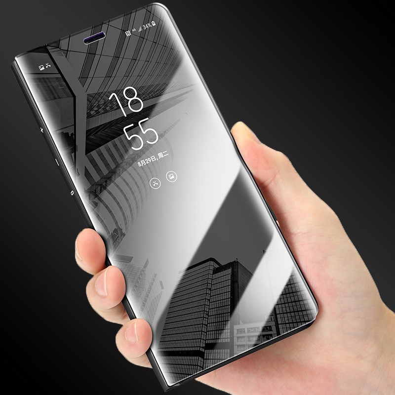 Mirror Flip Case  Huawei P8 P9 Lite 2017 P10 P20 P30 Pro Mat