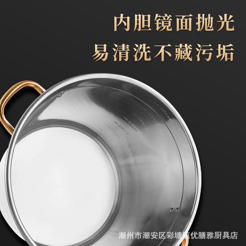 特厚翅片节能汤桶不锈钢桶带盖商用汤锅加厚熬汤桶卤桶熟食卤肉卤