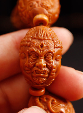 新品南工老油橄榄核手链单核雕刻魔由心生一念之差一念之间橄榄胡