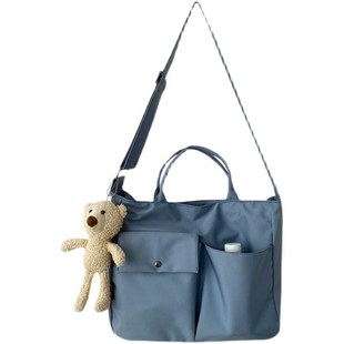 孕妇产检包包孕检资料收纳袋手提孕妈妈出门大容量防水斜跨帆布包