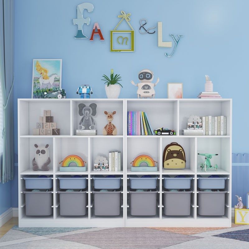 实木儿童推拉书柜玩具收纳架收纳柜玩具置物架多层收纳架玩具柜,住宅家具,儿童书柜,淘宝优惠券,粉丝福利购,淘宝优惠卷