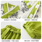 短袖 中国风儿童唐装 套装 宝宝古装 新中式 薄款 汉服男童古风帅气夏季