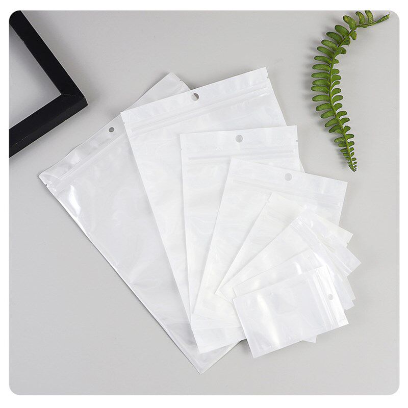 饰品包装袋白色珠光膜阴阳骨袋手机壳数据线塑料自封袋批发渔具袋