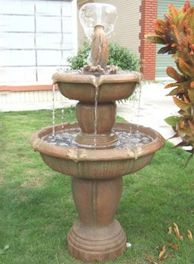 户外流水喷泉欧式雕塑鱼池庭院水景花园客厅装饰落地婚礼花园摆件