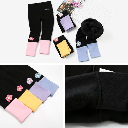 女童裤子春季新款儿童打底裤洋气女宝宝纯色长裤外穿小童百搭春装