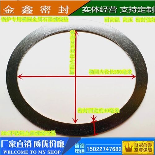 锅炉汽包检修门金属人孔密封垫椭圆形不锈钢石墨缠绕金属人孔垫片
