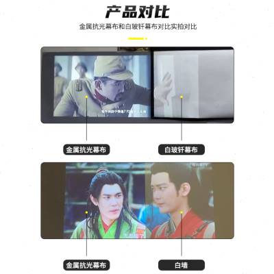 现货尘羽60133寸p简易金属抗光幕布便携可折叠壁挂投影幕布投影布