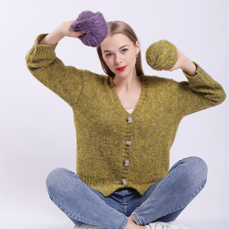 粗毛线diy手工编织马海毛w粗线中粗夹花毛线棒针织围巾毛衣的毛线