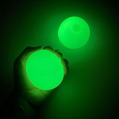 网红45/70mm Stick Wall Ball Glowing Fidget Toy Squash Xmas