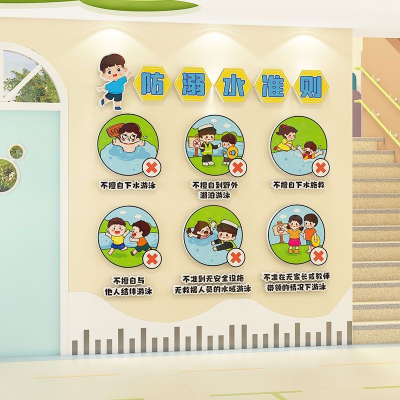 安全用电儿童防溺水教室布置神器手抄报教育宣传班级主题文化墙贴,家居饰品,文化墙贴,淘宝优惠券,粉丝福利购,淘宝优惠卷