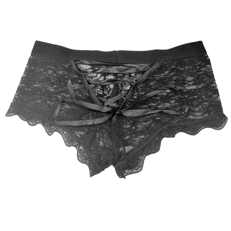 推荐Men's Sexy Underwear Lace Transparent Mesh Low Waist