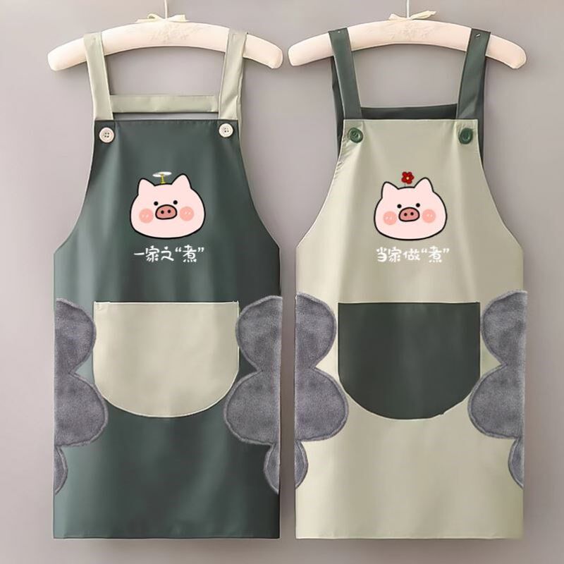 围巾厨房围裙高级感年轻款防水围裙男款女高颜值老公专用做饭防油