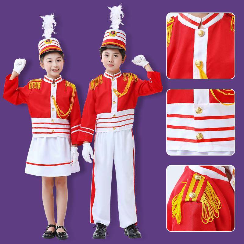 儿童a升旗手服装六一升旗仪式服中小学生鼓号服表演服仪仗队