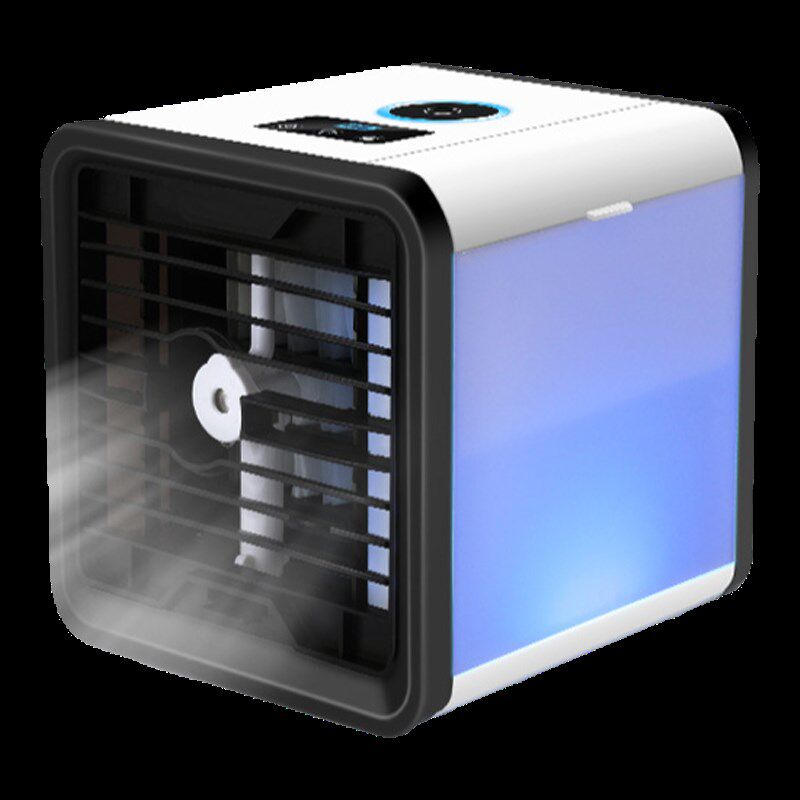 新款升级款喷雾迷你冷风机家用制冷桌面小型空调扇便携式风扇厂L