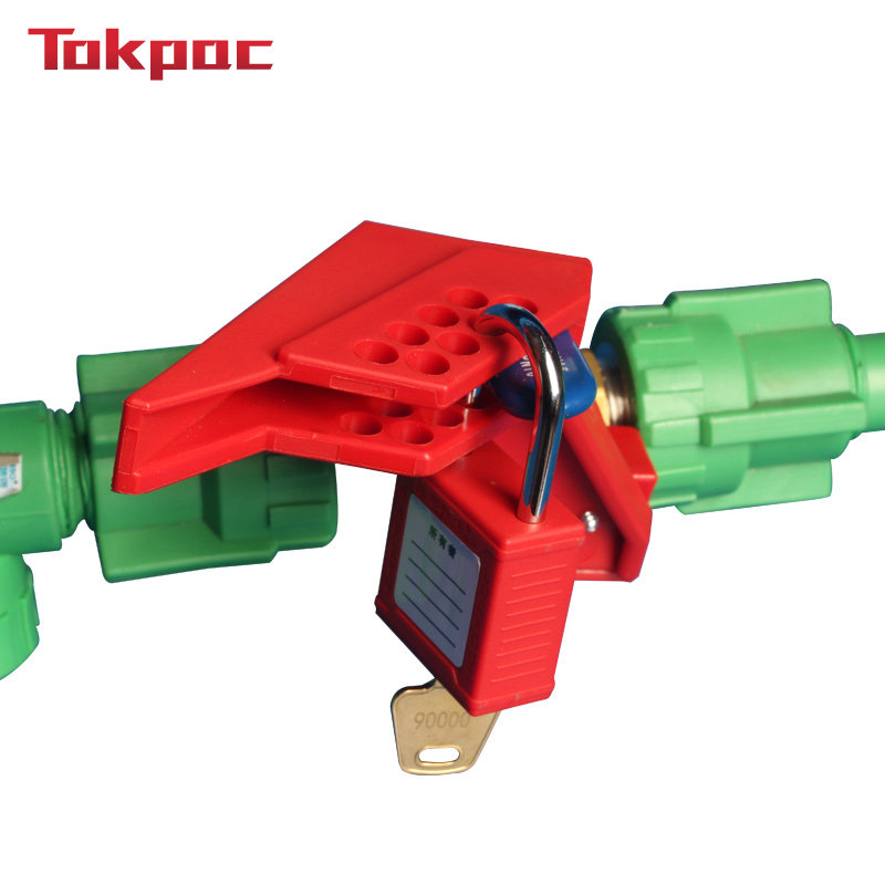 标准球阀锁小型楔形工程塑料球阀手柄锁定loto能量安全锁具f03n