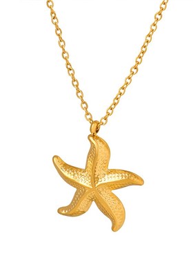 海星吊坠项链辣妹小众设计感嘻哈气D质百搭锁骨链钛钢个性饰品