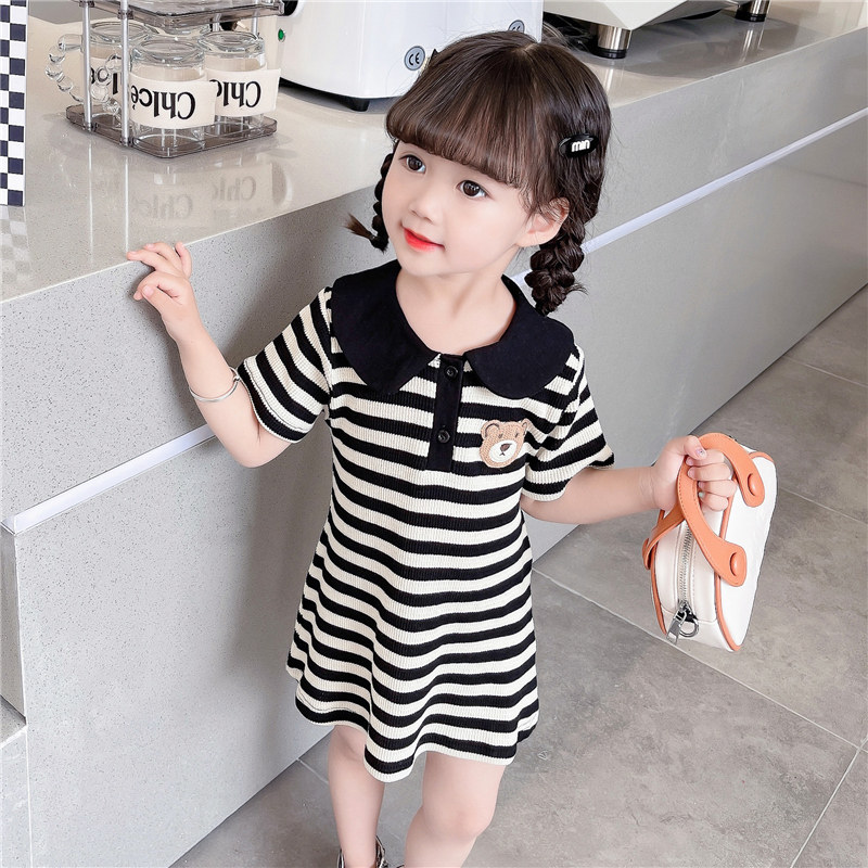 现货女童连衣裙夏季款2023新款衣服女孩宝I宝夏装洋气儿童公主pol