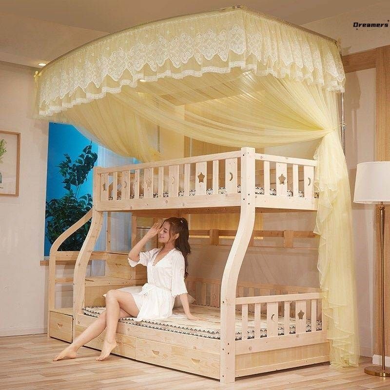 。可伸缩家用子母床蚊帐双层1.6米床儿童双层床U高低铺梯形u型,床上用品,蚊帐,淘宝优惠券,粉丝福利购,淘宝优惠卷