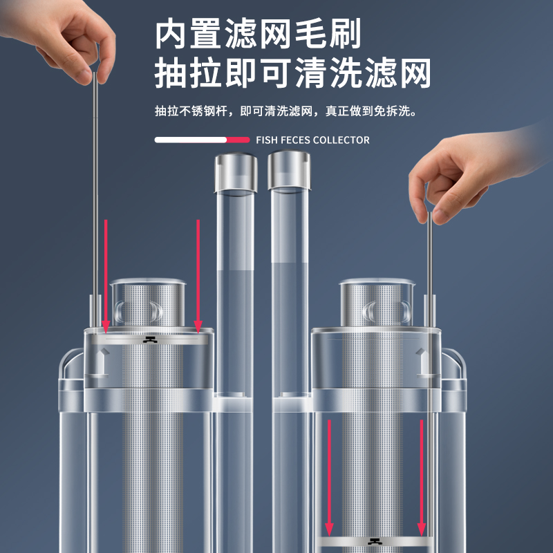 过小缸水质净化增氧水循环过滤一体机鱼马K桶鱼缸粪便大离器分滤