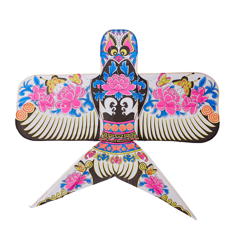 手工风筝diy材料包q自制儿童微风易飞手绘空白涂鸦填色绘画纸鸢