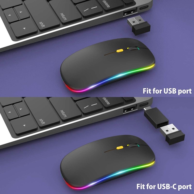 [Upgrade] LED Wireless Mouse, Mobile Optical Office Mouse wi