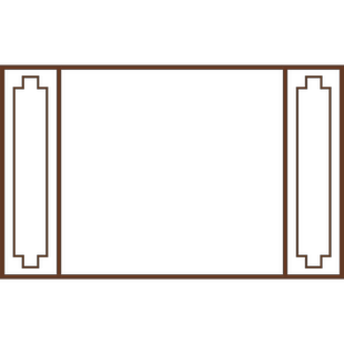 新中式 饰条实木线条吊顶花格造型客厅定制护墙板 电视背景墙边框装