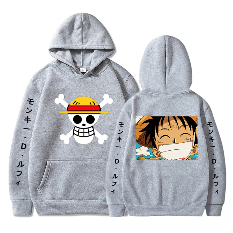 极速Anime One Piece Hoodies Men Women Fashion Luffy Pullover