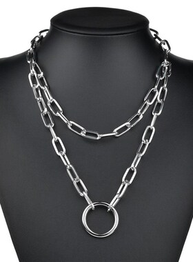 小众高货Cute Simple Chain Link Lock Necklace Pendant Women S