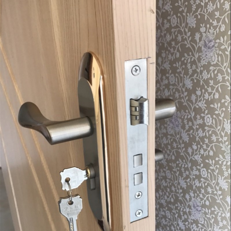 简约实木门锁把手室内门锁欧式门锁三件套装房门T锁执手锁卧室门