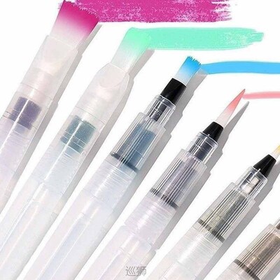 Hot Sale 1pcs/6pcs Water Color Brush Refillable Pen Watercol