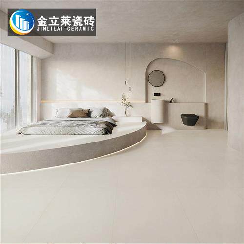 速发白色微水泥素色全瓷砖600x1200客厅饭厅壁砖莫兰迪厨房防滑地