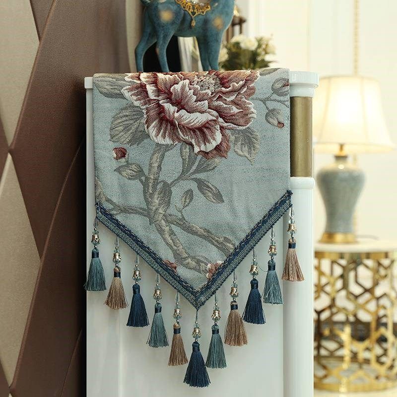 欧式古典雪莉尔提花流苏桌旗 餐桌茶几提花桌旗电视y柜布鞋柜盖布