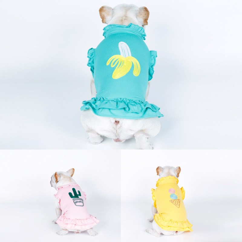 现货夏季薄款狗狗衣服小型犬宠物衣服跨境代发狗狗连衣裙子厂家直