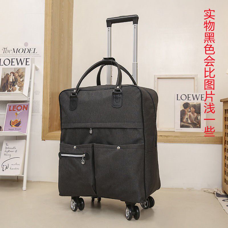 轻便大容量手提短途行李袋女拉杆包旅行包折叠登机软箱简约双新款