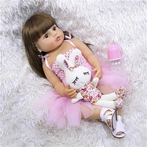 推荐Hot Selling 55 cm Bebe Doll Reborn Toddler Girl Pink