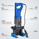 电动液压角铁角钢倒角切排切断机切圆弧切角机手提切断槽钢冲孔机