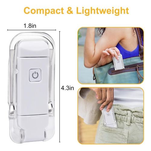 LED USB Rechargeable Book Reading Light Brightness Adjustabl