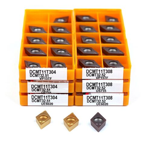 10pcs DCMT11T308 DCMT11T304 VP15TF UE6020 US735 Carbide Blad