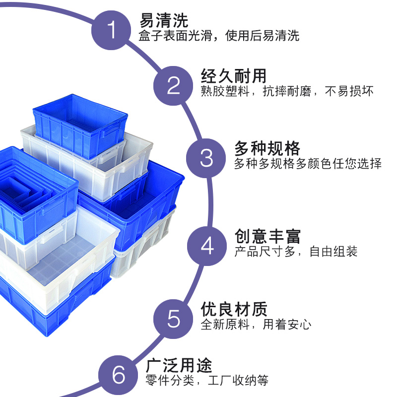 零件盒周转箱物料盒螺丝盒配件箱塑料盒五金工具盒收纳箱子