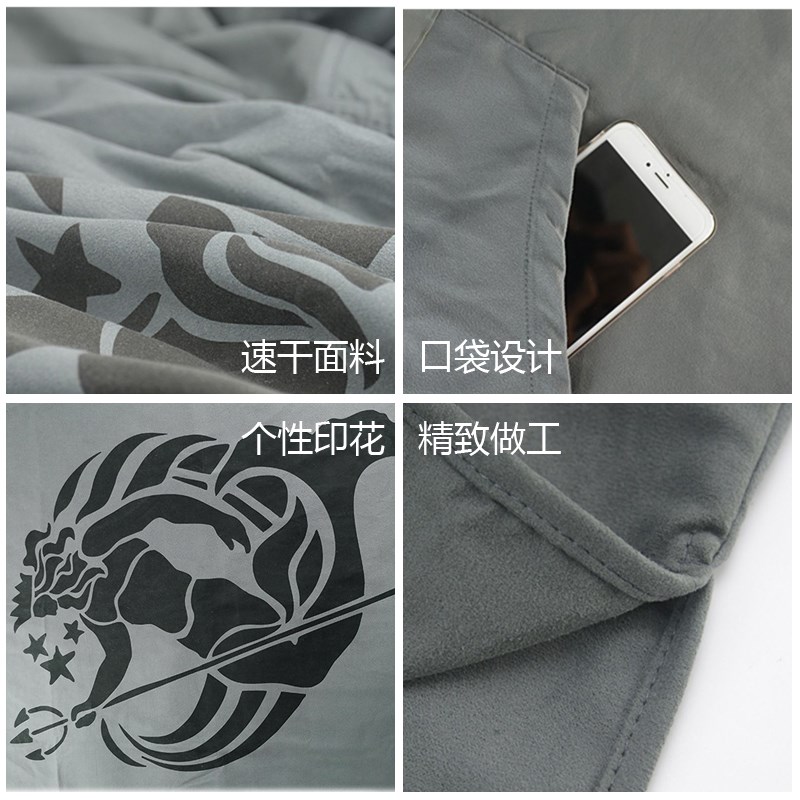 可穿式游泳速干浴巾成人男士冲浪潜水旅行换衣斗篷便携浴袍薄