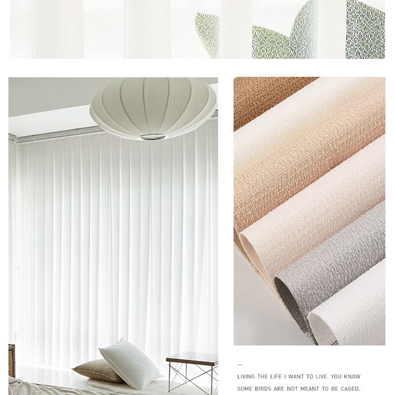 梦幻帘电动智能竖百叶窗帘垂直帘垂帘客厅阳台隔断帘遮光纱帘